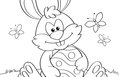 Article Easter Bunner Colouring In Template