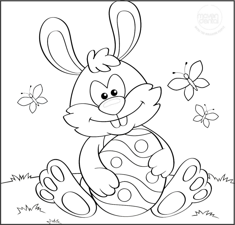 Easter bunny colouring in sheet